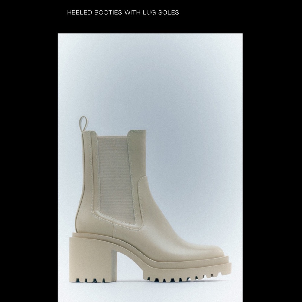 Zara Heeled Booties with Lug Soles